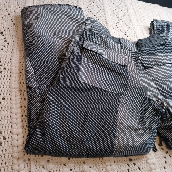 Vtg‎ Mens M Body Glove Snowboarding Ski Pants Snow Black White Stripes Retro Y2K - Picture 7 of 15